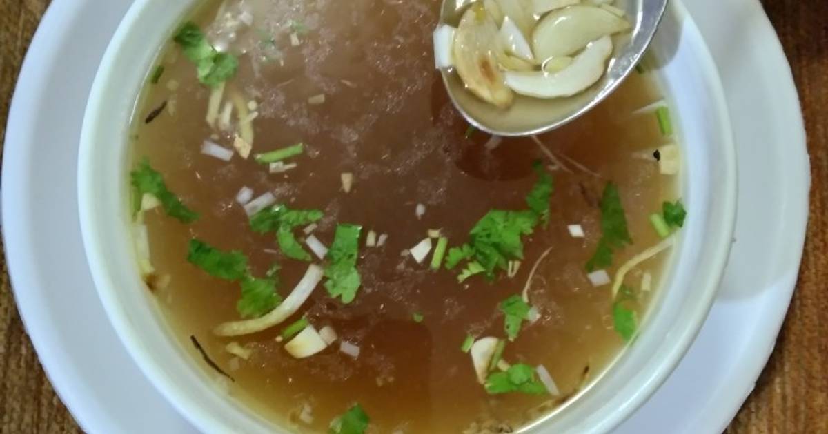 Ginger Garlic Clear Soup Recipe by Parul Bhimani Cookpad
