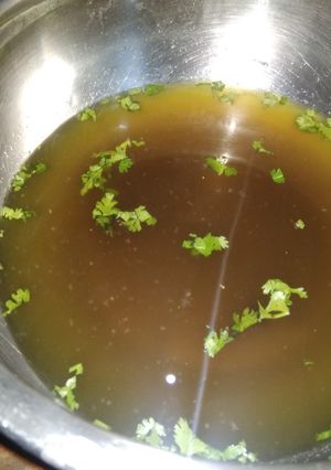A picture of Metha Pani Puri water.