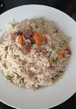 صورة لوصفة ارز مع الخضار
