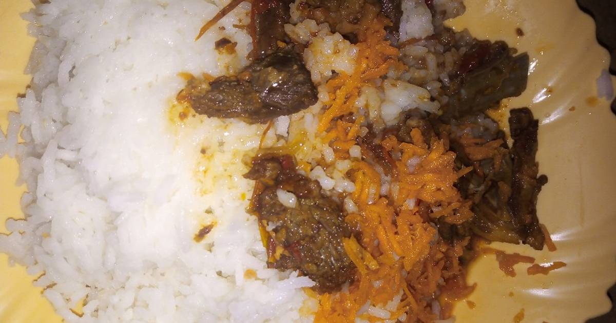 Rice and mbuzi stew weeklyjikonichallenge Recipe by Venashly Obare