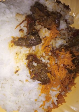 A picture of Rice and mbuzi stew #weeklyjikonichallenge.