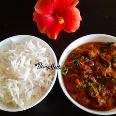 A picture of Rajma-Chawal.