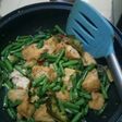 Tumis kacang panjang tahu saos tiram