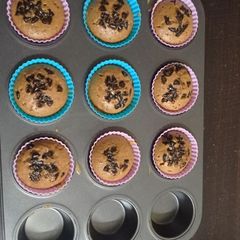 A picture of Choco chip Chocolate cupcakes.
