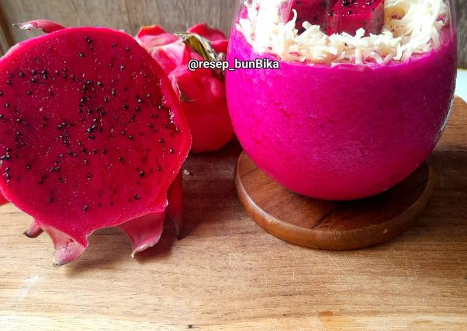 Resep Smoothies Buah Naga Oleh Resep BunBika - Cookpad