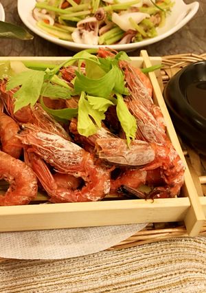 清燙胭脂蝦 的食譜成品照片