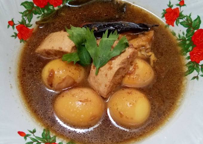 Resep Semur tahu putih telur puyuh yang Enak