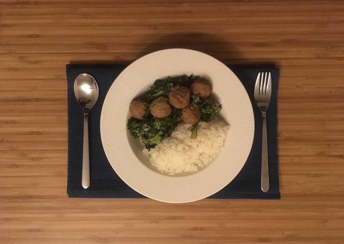 Recipe of Homemade Swedish meatballs with leeks bento 🍱