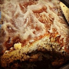 A picture of Easy Banana Cake with Almond Nuts (Banana Fosting in separate recipe).