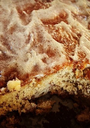 A picture of Easy Banana Cake with Almond Nuts (Banana Fosting in separate recipe).