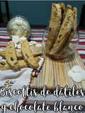 Biscottis de dátiles y chocolate blanco