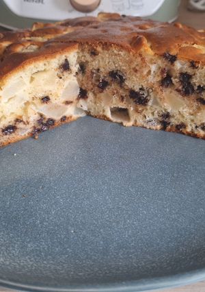 Une photo de Gateau poire chocolat amande