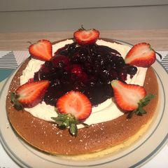 A picture of Berries Cotton cheesecake - gluten free.