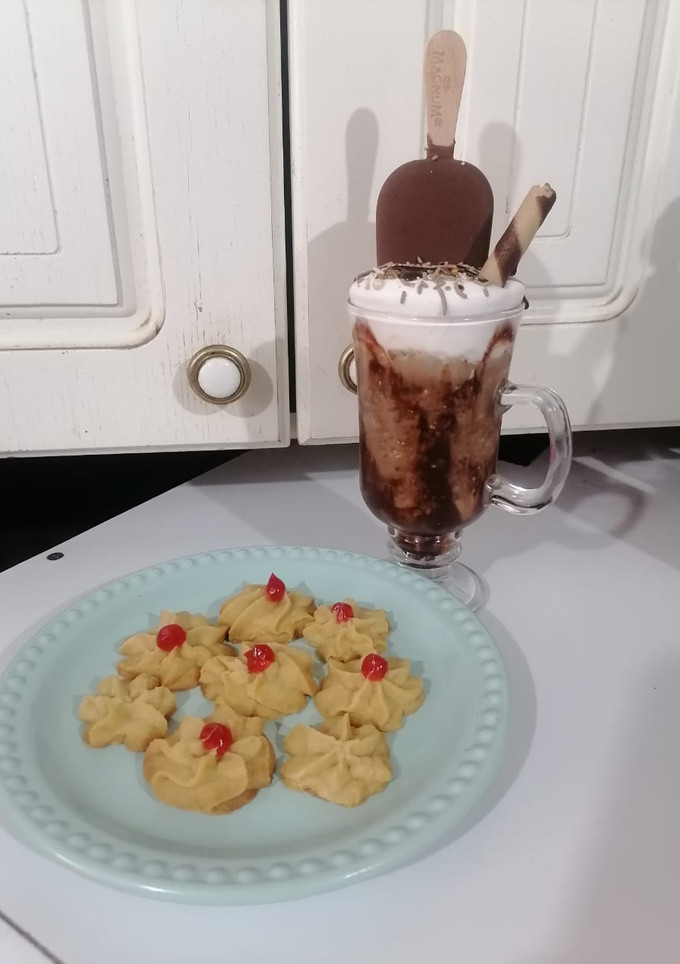 Una foto de Pastisetas con un delicioso frappé de moka