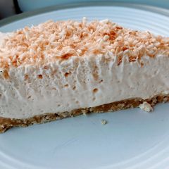 A picture of Keto No Bake Coconut Cream 'Snowball' Pie.