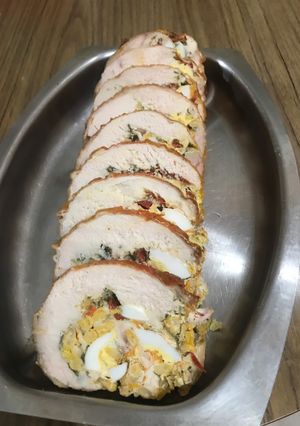 Una foto de Pollo arrollado
