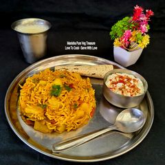 A picture of Kutchi Khari Bhaat - Vagharela Bhaat (Kutch Famous Simple Pulao).