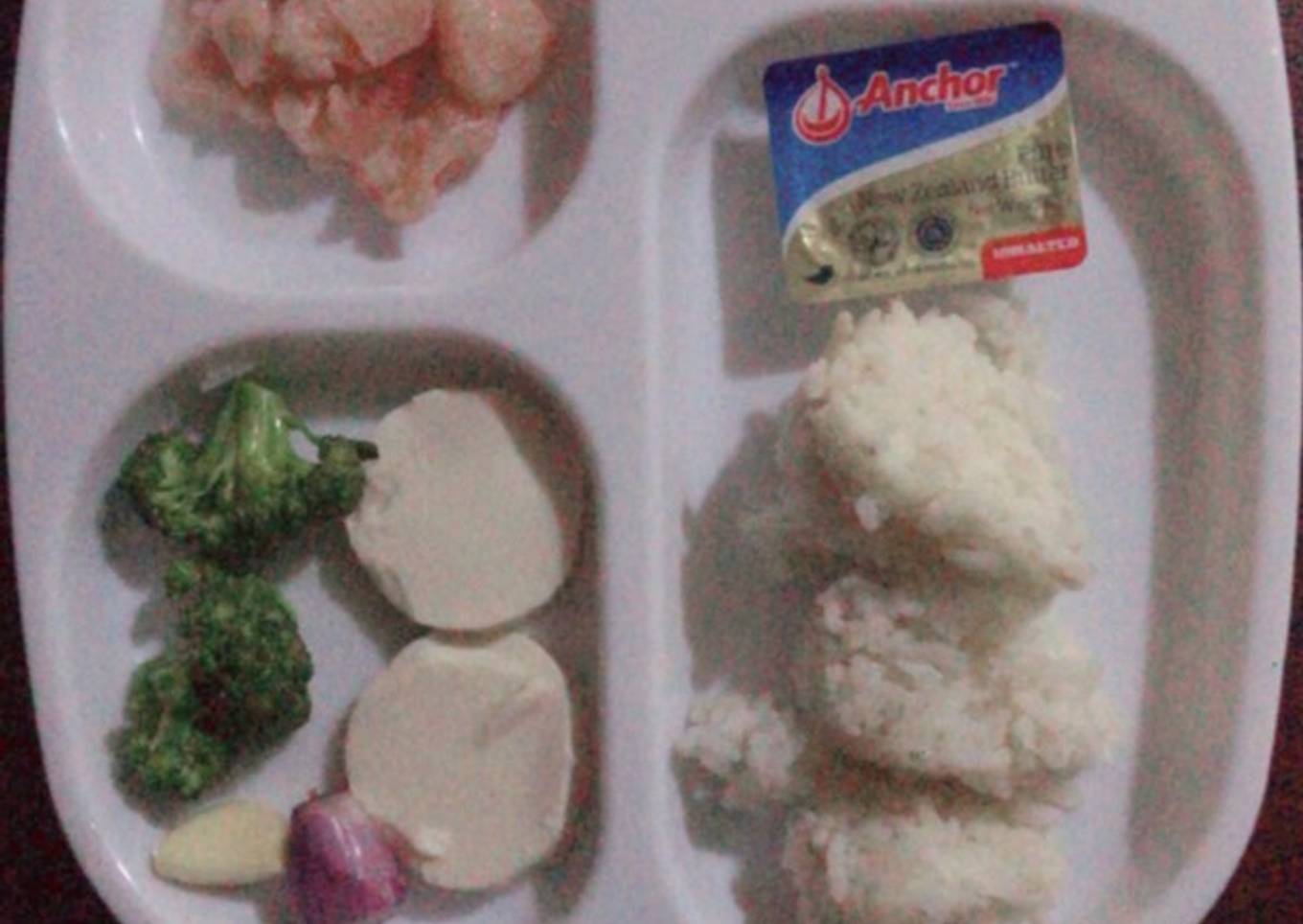 MPASI 6bulan pertama day 1 bubur ayam tofu