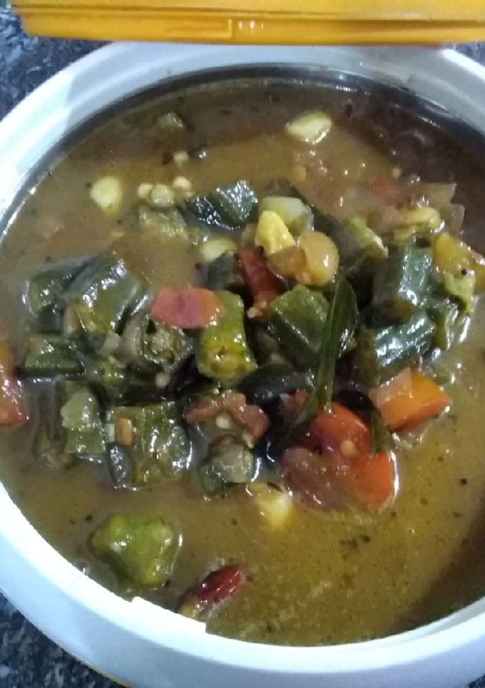 காரைக்குடி வெண்டைக்காய் மண்டி(vendakkai mandi recipe in tamil) செய்முறை முக்கிய புகைப்படம்