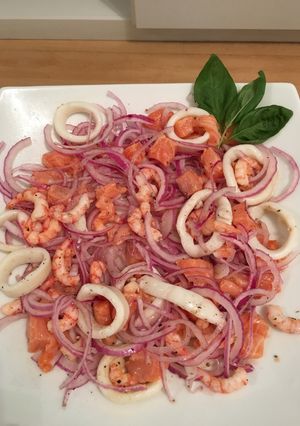 Una foto de Ceviche de mariscos