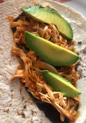 Una foto de Tacos de Tinga de Pollo