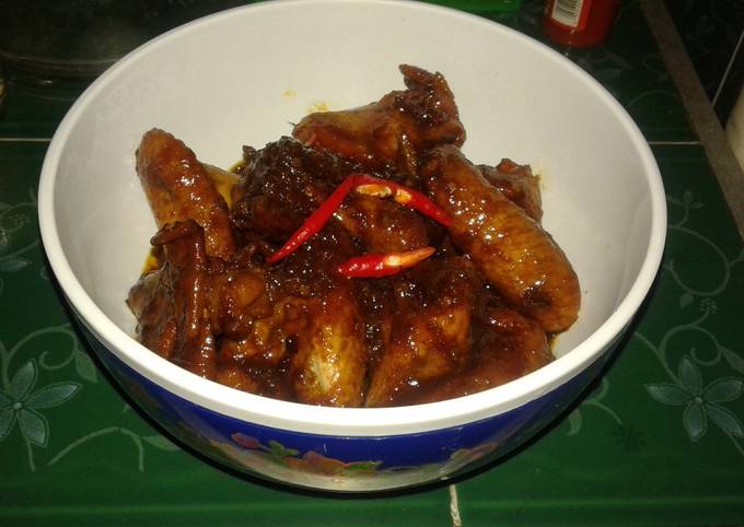 Chicken wings pedas manis