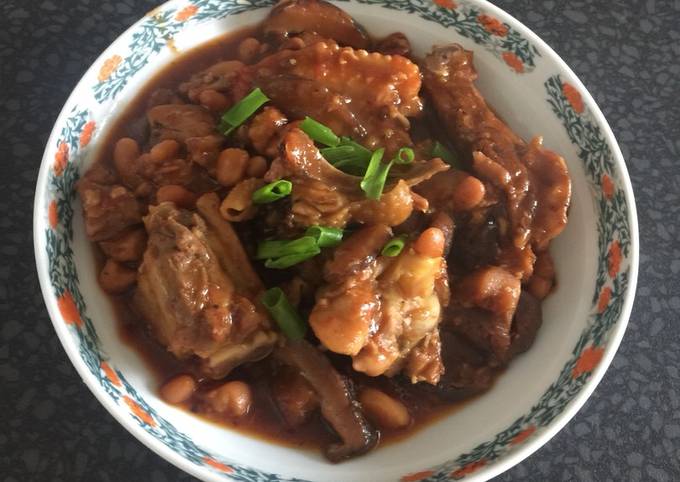 How to Make Eric Ripert Baked bean chicken with mushroom