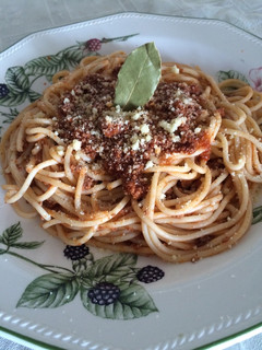 Una foto de Spaguetti con salsa