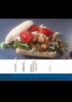 Une photo de Burger au poulet moutarde/miel