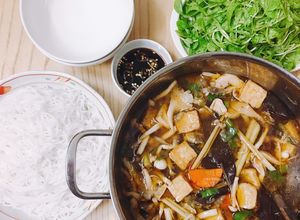 Hình của món Bún Chay.