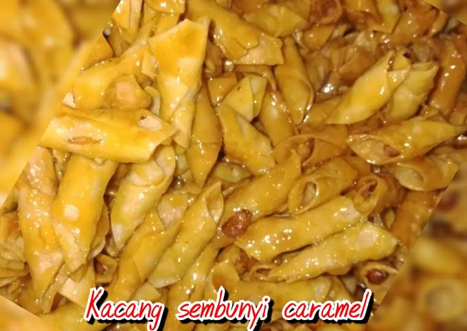 Kacang sembunyi caramel (kulit pangsit)