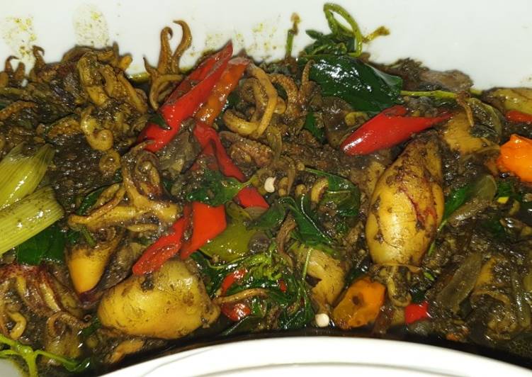 Langkah Mudah untuk Menyiapkan Cumi Hitam Masak Manado Lezat