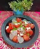 Summer Salad With Ice Apple And Watermelon