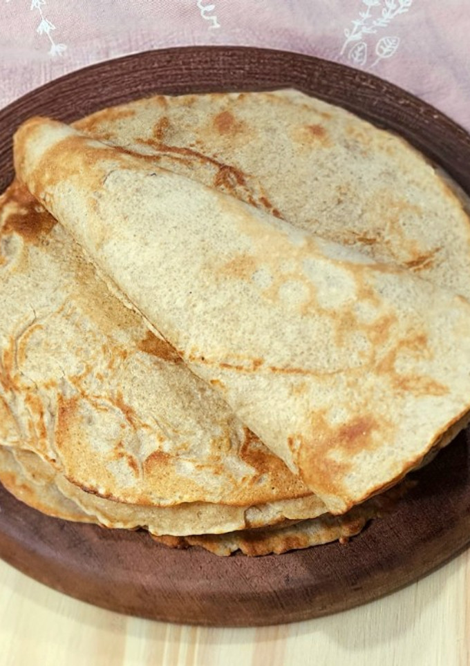Una foto de 🌯Crepas de harina de trigo sarraceno y avena 🌯Para wrap, canelones y más 🌯 Versátil y nutritivo ❤️