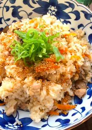 A picture of Japanese Chicken and Clams Pilaf.