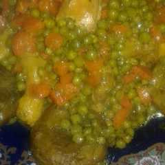 طاجين البازلاء والأرضي شوكي😋-レシピのメイン写真
