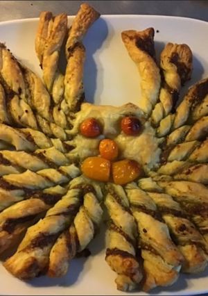 Une photo de « Crabe » apéritif pesto parmesan tomates cerises