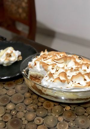 Foto resep Banana Meringue Pudding / puding pisang