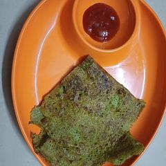 Sprouted moong chilla A picture of Sprouted moong chilla.