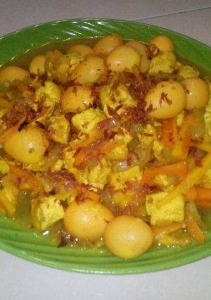 Foto resep Telur puyuh bumbu kuning