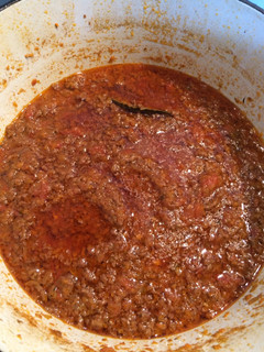 A picture of Super easy Bolognese sauce from scratch.