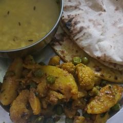 Aloo ghobhi matar A picture of Aloo ghobhi matar.