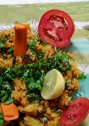 A picture of Healthy Veggie Mumbai Style Tawa Pulao.