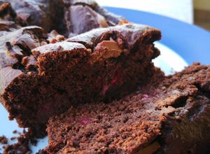 Foto di Plumcake cioccolato e lamponi