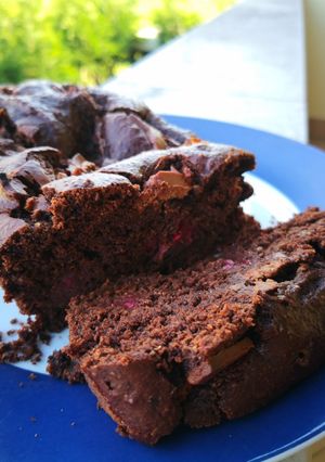 Foto di Plumcake cioccolato e lamponi