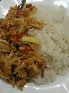 A picture of Cabbage mayai.