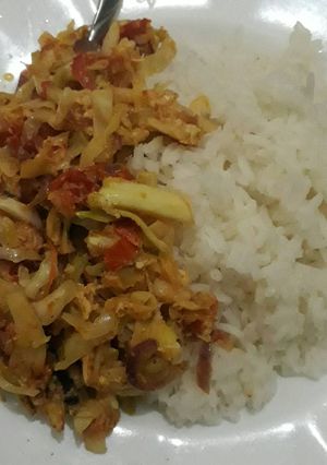 A picture of Cabbage mayai.