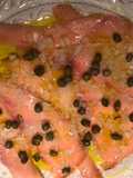 Carpaccio de salmón