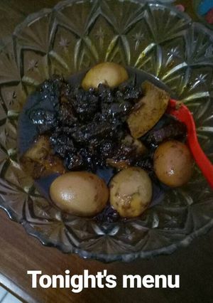 Foto resep Semur daging tahu telur