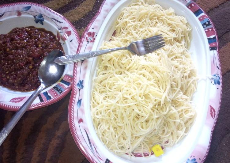 Easiest Way to Prepare Award-winning Spaghetti nd emergency sauce